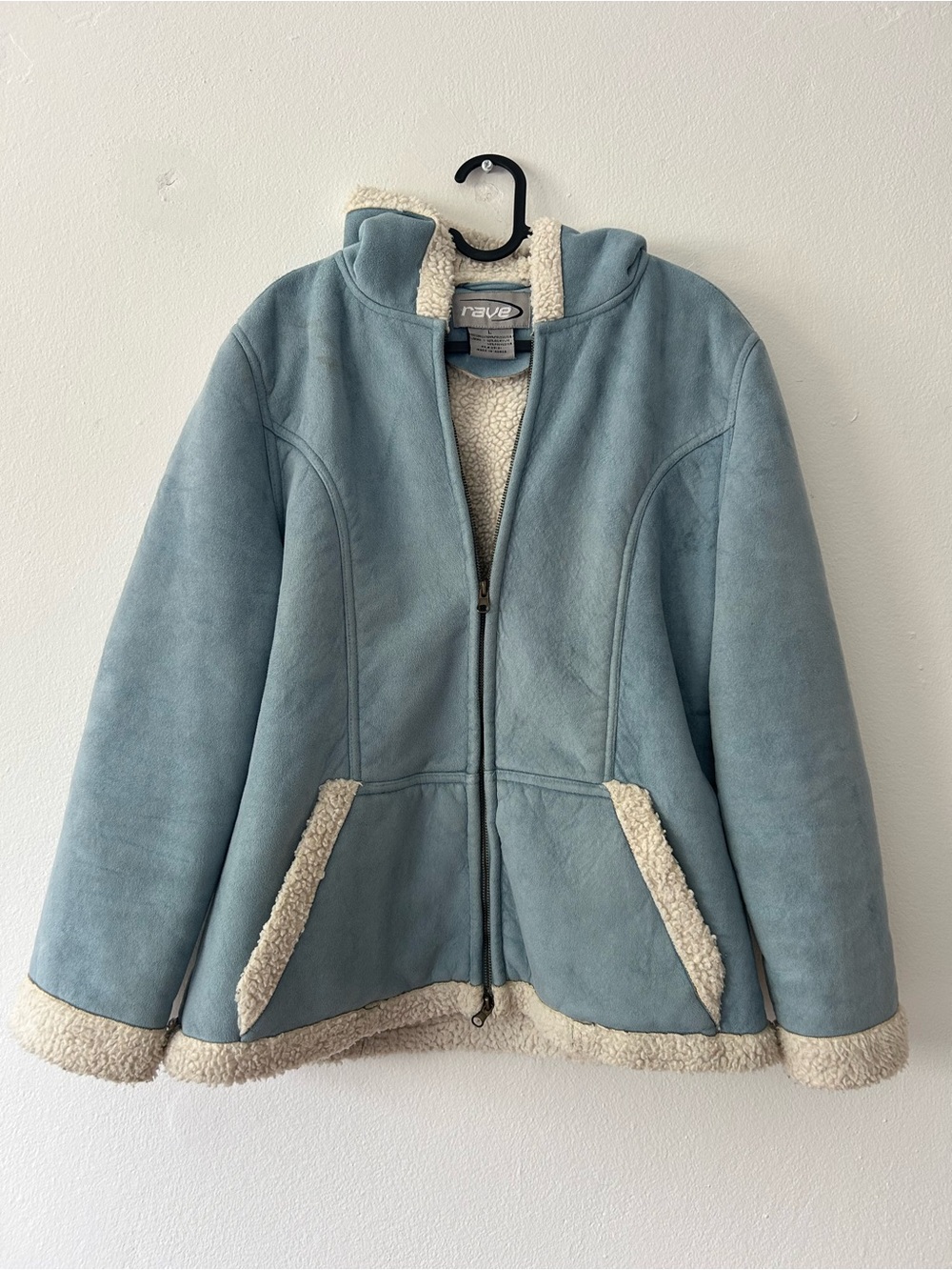 Vintage Rave 90s/Y2K Faux Shearling Jacket
